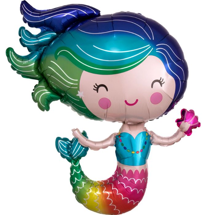 30 Inch Colorful Mermaid Foil Balloon A38472 – Cgsparty