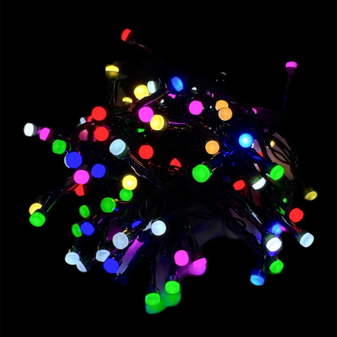 10+3m 100 Matt USB Fairy Lights (Multi/Green Wire)