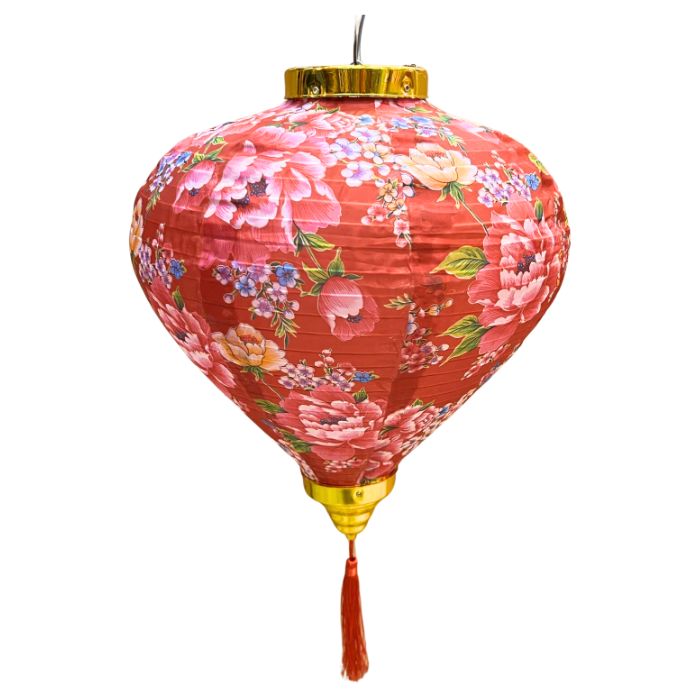 14 Inch Floral Vietnamese Lantern (2pcs)