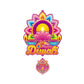 15x25cm Diwali Glitter Lotus Hanging Decoration 3118-20