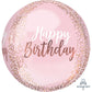 16 Inch Pink Confetti Birthday Orbz Foil Balloon A41103