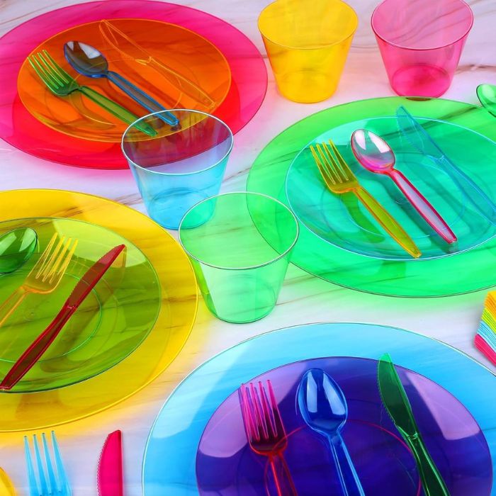 16 Pax Rainbow Premium Partyware Set (112pc)