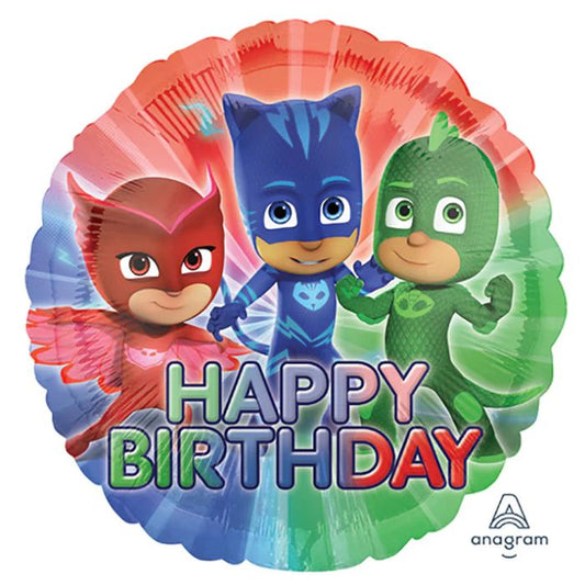 17 Inch PJ Masks Birthday Round Balloon A34673