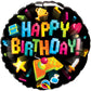 18 Inch Gaming Happy Birthday Round Foil Balloon Q26923