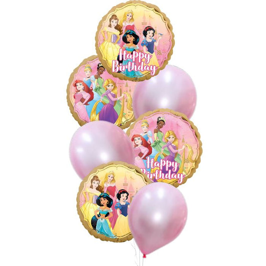 Disney Princess Birthday Theme Helium Balloon Bouquet
