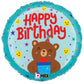 18 Inch Birthday Smiley Bear Foil Balloon BL26360P