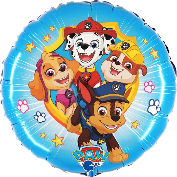 18 Inch Paw Patrol Action Round Foil Balloon GBL18048P