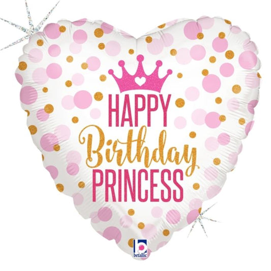 18 Inch Birthday Princess Heart Foil Balloon BL36700