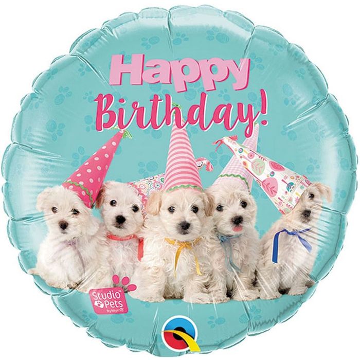 18 Inch Birthday Puppies Foil Balloon Q57620