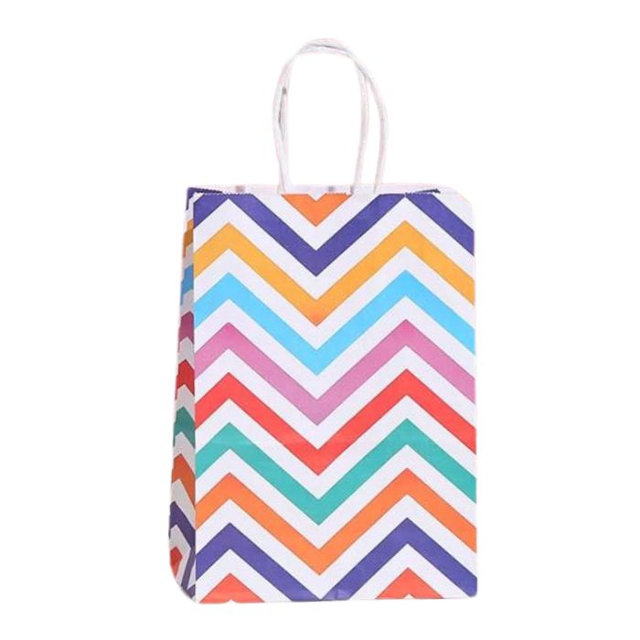 Wave Colorful Kraft Paper Bag (Rainbow)