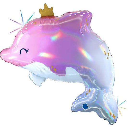 27 Inch Glowy Dolphin Supershape Foil Balloon GB72195