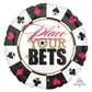 32 Inch Jumbo Place Your Bet Casino Chip Foil Balloon A27391