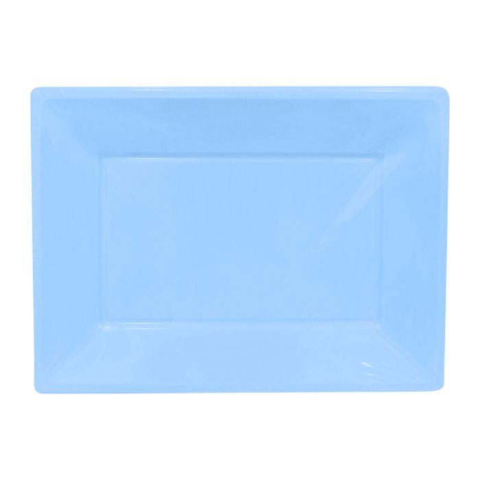 33x23cm Rectangle Plastic Plates (3pc)