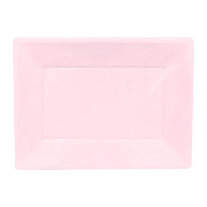 33x23cm Rectangle Plastic Plates (3pc)