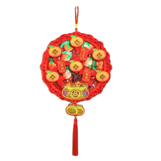 35cm Round Embroidery 3D Mandarin Orange Tree HX018-02