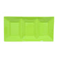 3 Compartment Rectangle Plastic Plates (3pc)