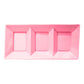 3 Compartment Rectangle Plastic Plates (3pc)