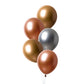 5 Pc Chrome Color Theme Helium Latex Balloon Bouquet