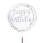 Acrylic Round Happy Birthday Cake Topper