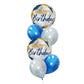 Blue Marble Birthday Theme Helium Balloon Bouquet