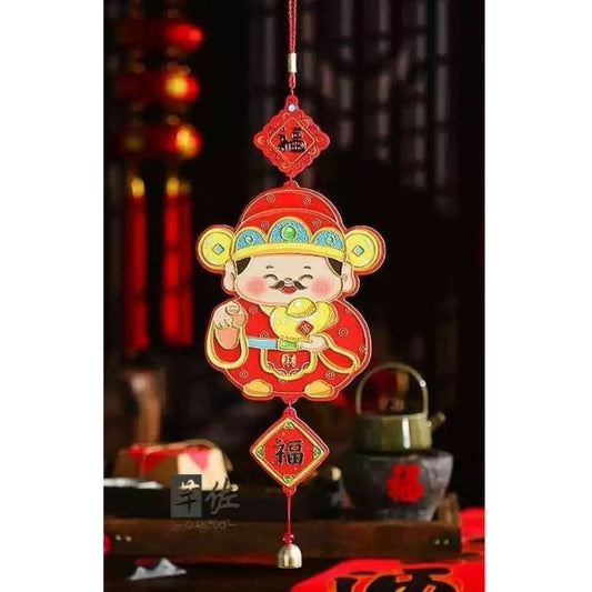 CNY 20x59cm God of Fortune Hanging Decoration (25GD-36)