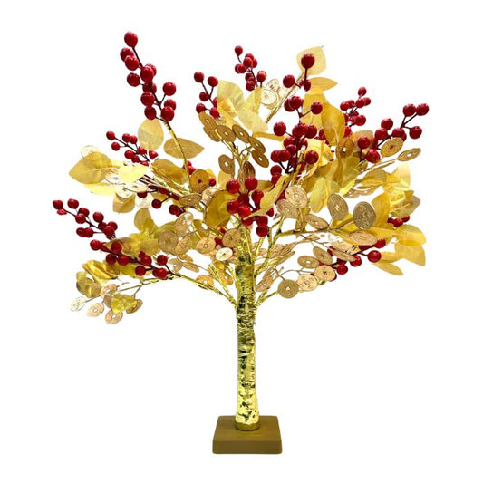 CNY 60cm LED Red Berries Coin Money Tree