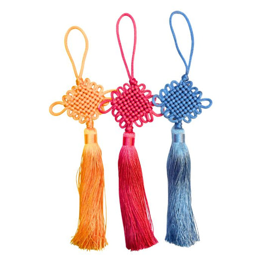 CNY 7.5x32cm Colored Knot Tassel