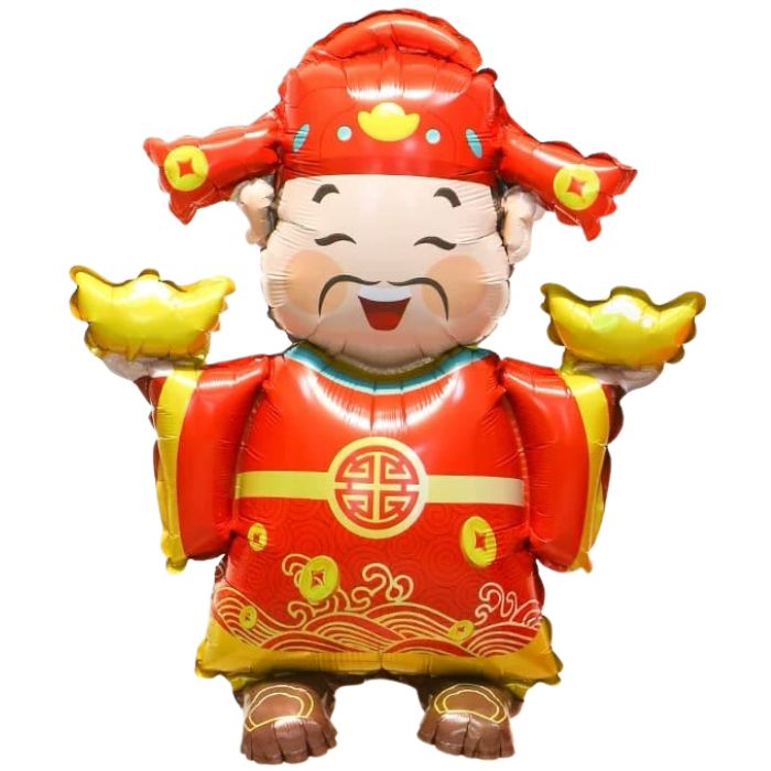 CNY Mini Cai Shen God Of Fortune w Ingot Balloon Display