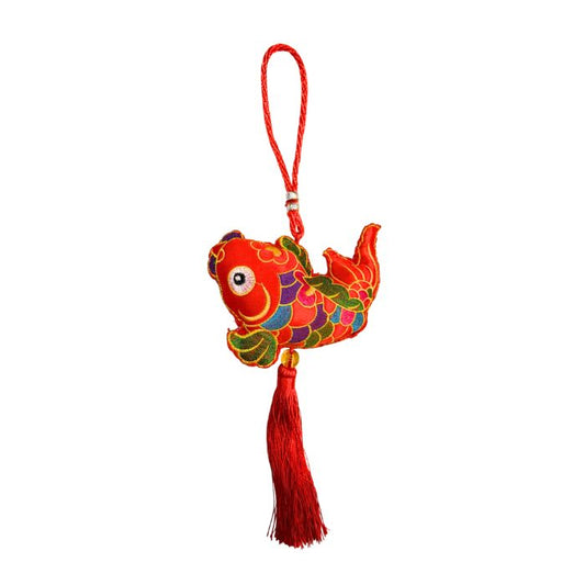 CNY Embroidery Koi Fish Hanging Soft Decoration