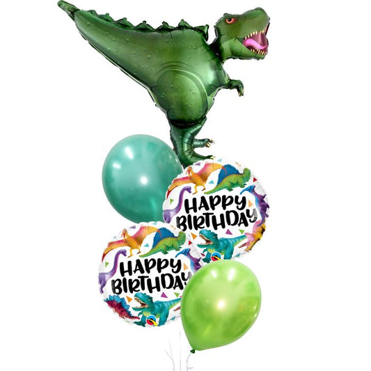 T-Rex Dinosaur Theme Helium Balloon Bouquet