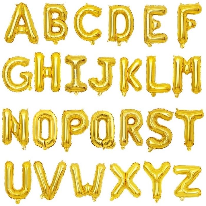 Mini Gold Alphabet Foil Balloon