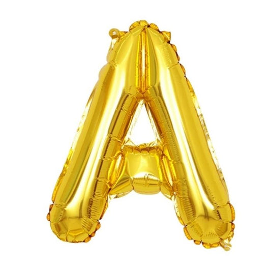 Mini Gold Alphabet Foil Balloon