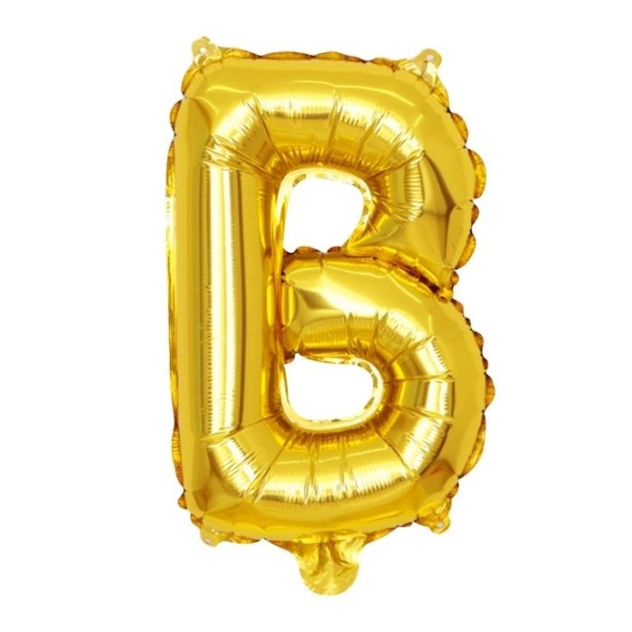 Mini Gold Alphabet Foil Balloon