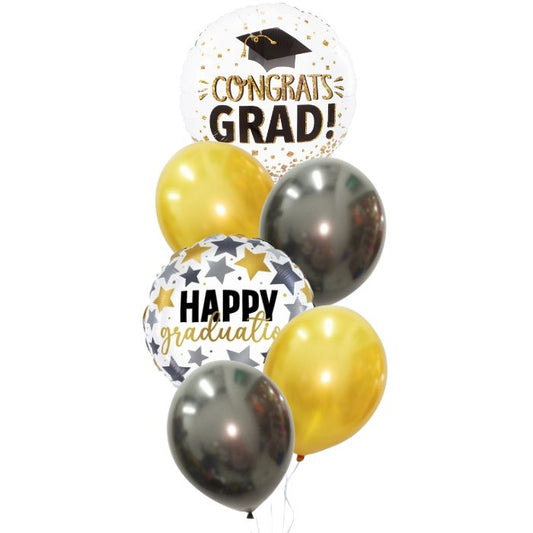 Graduation Theme Helium Balloon Bouquet