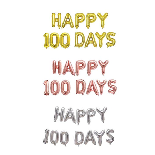 16inch Happy 100 Days Foil Balloon Set