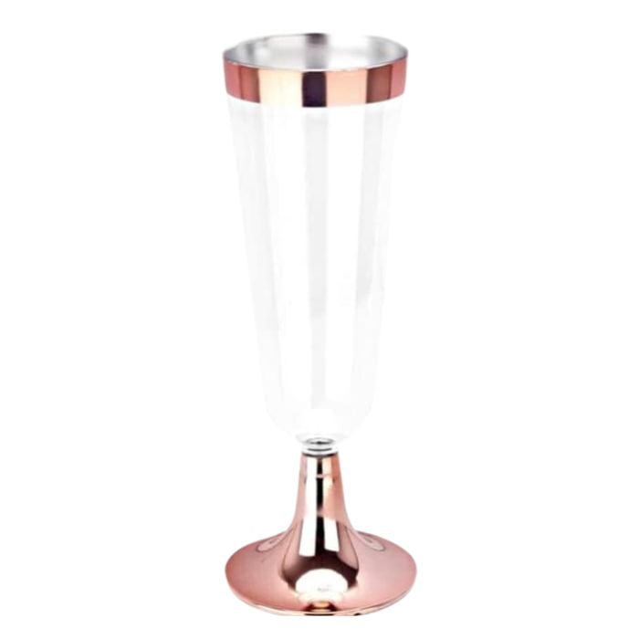 Shiny Rim Plastic Champagne Glass (6pcs)