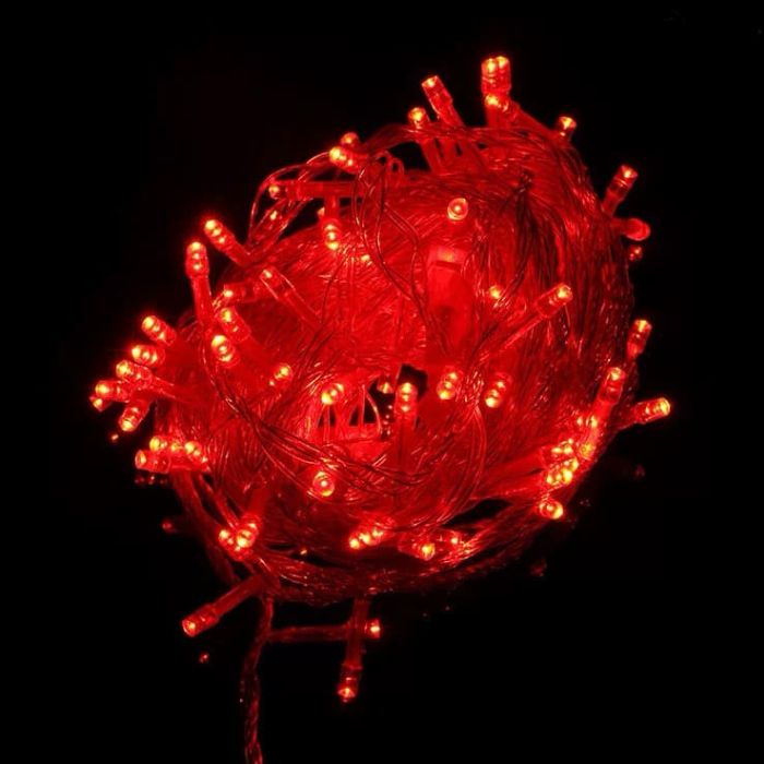 100 LED 10m String Lights (Red)