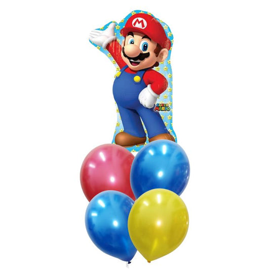 Super Mario Theme Helium Balloon Bouquet