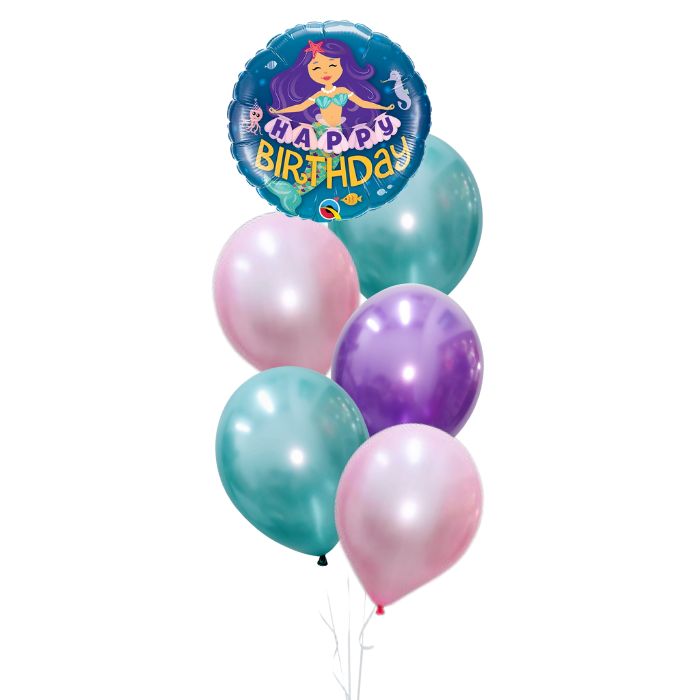 Mermaid Theme Helium Balloon Bouquet