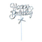 Shiny Metallic Happy Birthdayr Cake Topper