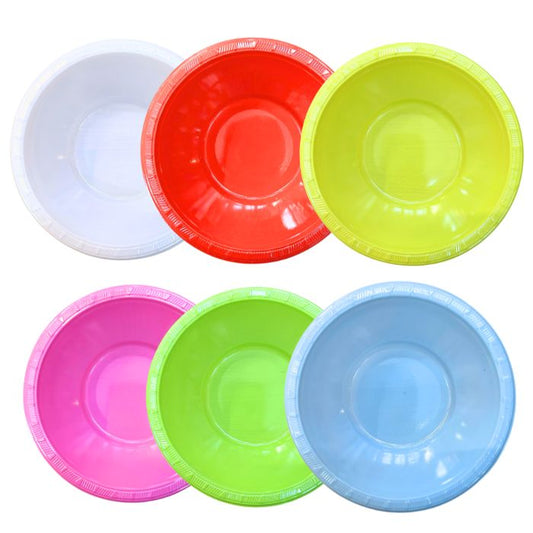 17cm Solid Color Plastic Bowls