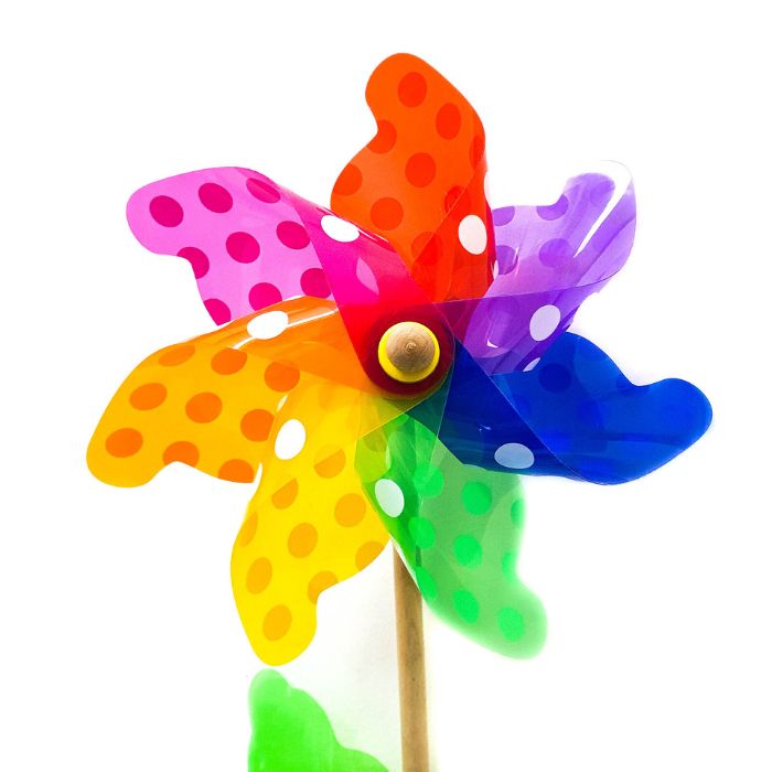 24x56cm Plastic Polka Dots Windmill