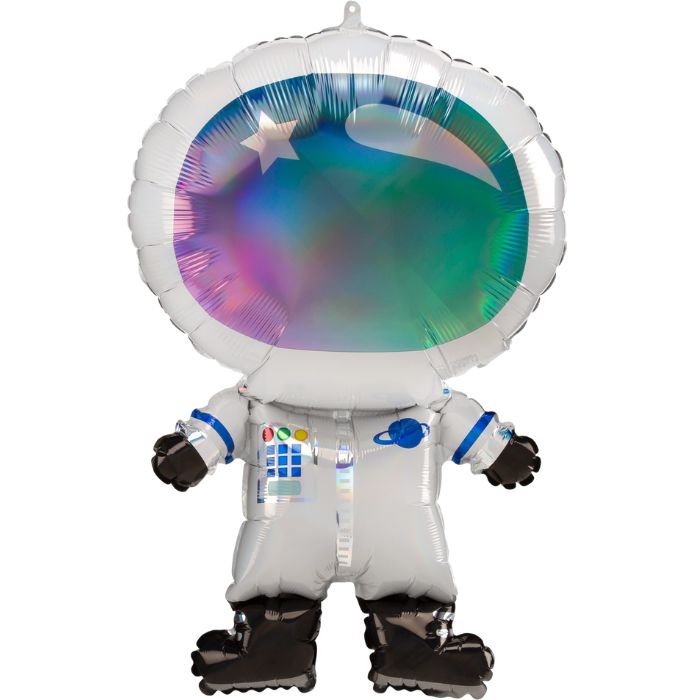 30 Inch Iridescent Astronaut Shape Balloon A41196