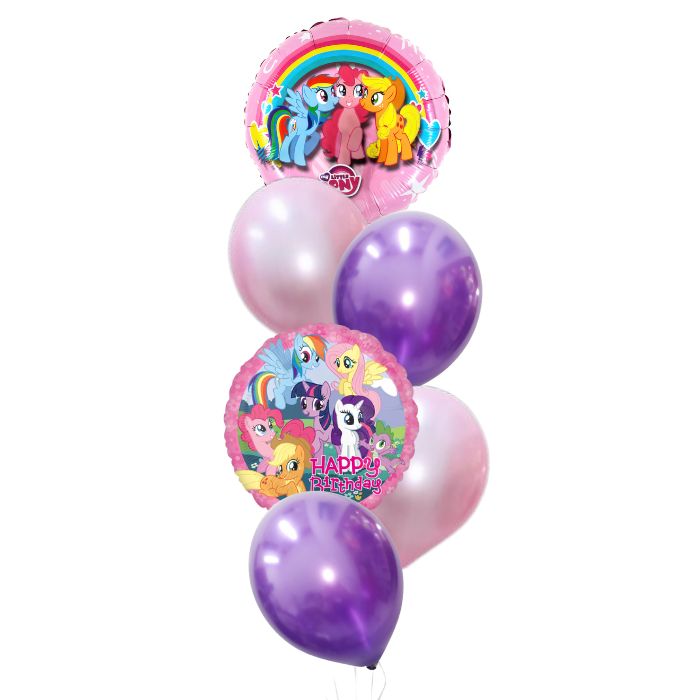 Pink My Little Pony Theme Helium Balloon Bouquet