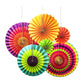 6pc Paper Fan Set Decoration