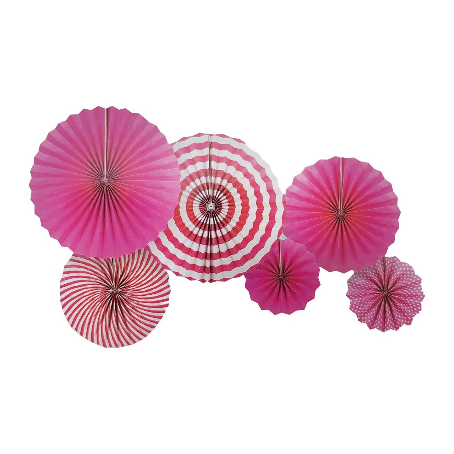 6pc Paper Fan Set Decoration