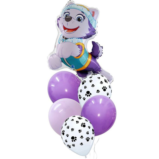 Paw Patrol Everest Theme Helium Balloon Bouquet