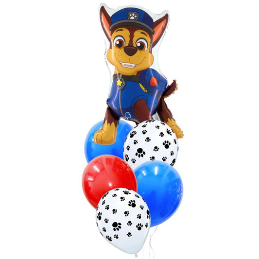 Paw Patrol Chase Theme Helium Balloon Bouquet