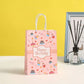 15cm X 21cm X 8cm Blue Pink Happy Birthday Kraft Paper Bag