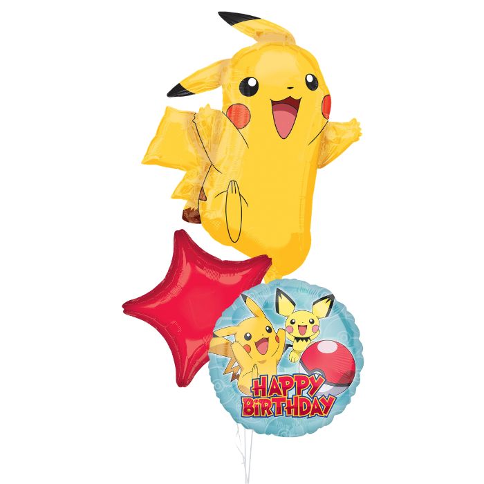 Pokemon Pikachu Theme Helium Balloon Bouquet